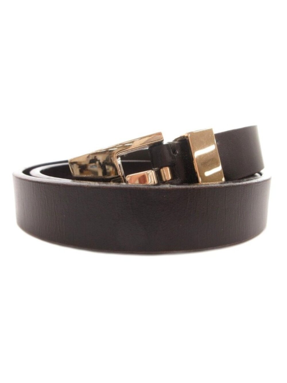 Gucci Belt Logo Stamp Leather Black